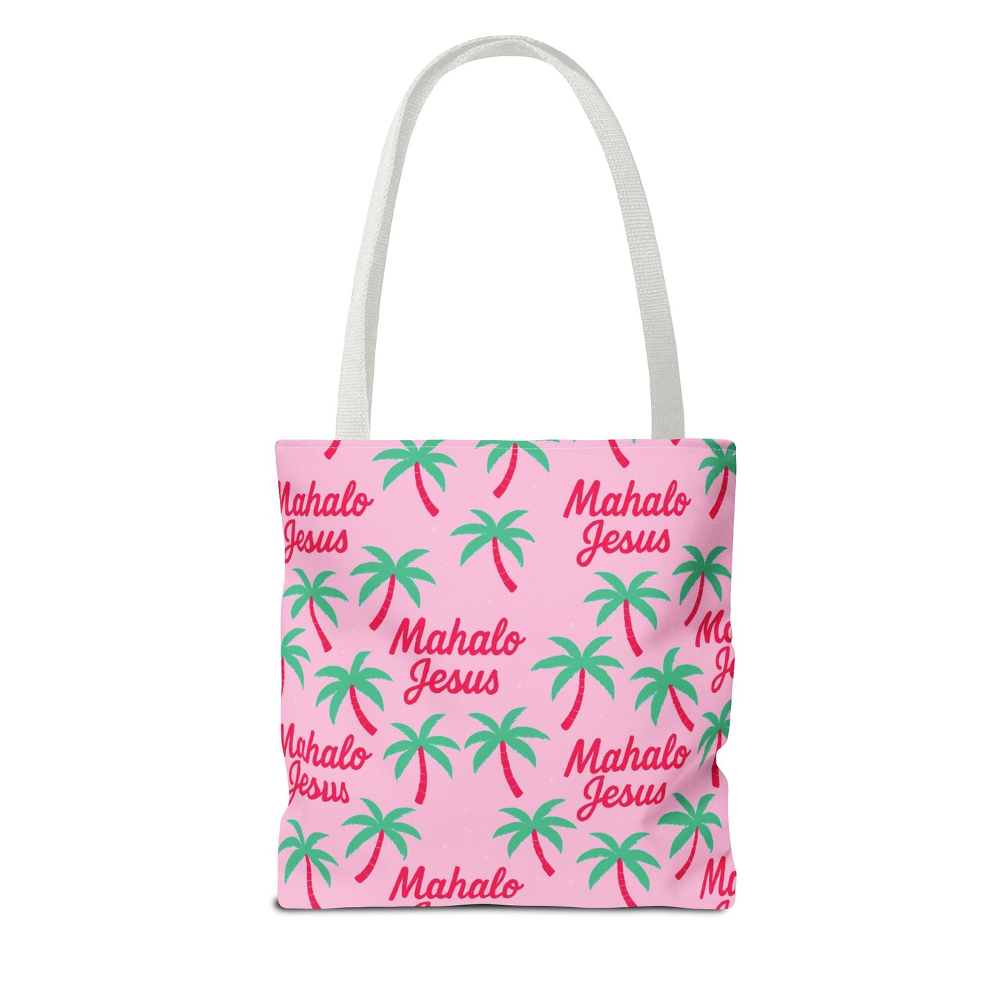 Mahalo Jesus Tote Bag Pink Design