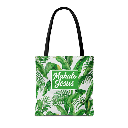 Mahalo Jesus Tote Bag Forest Design