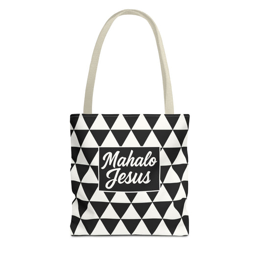 Black & White Triangle Design Tote Bag