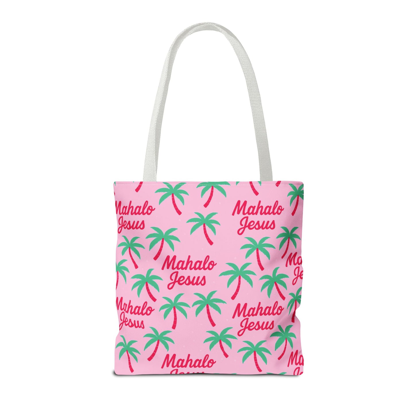 Mahalo Jesus Tote Bag Pink Design