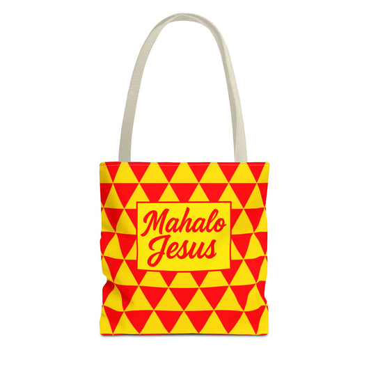 Red & Yellow Triangle Design Tote Bag