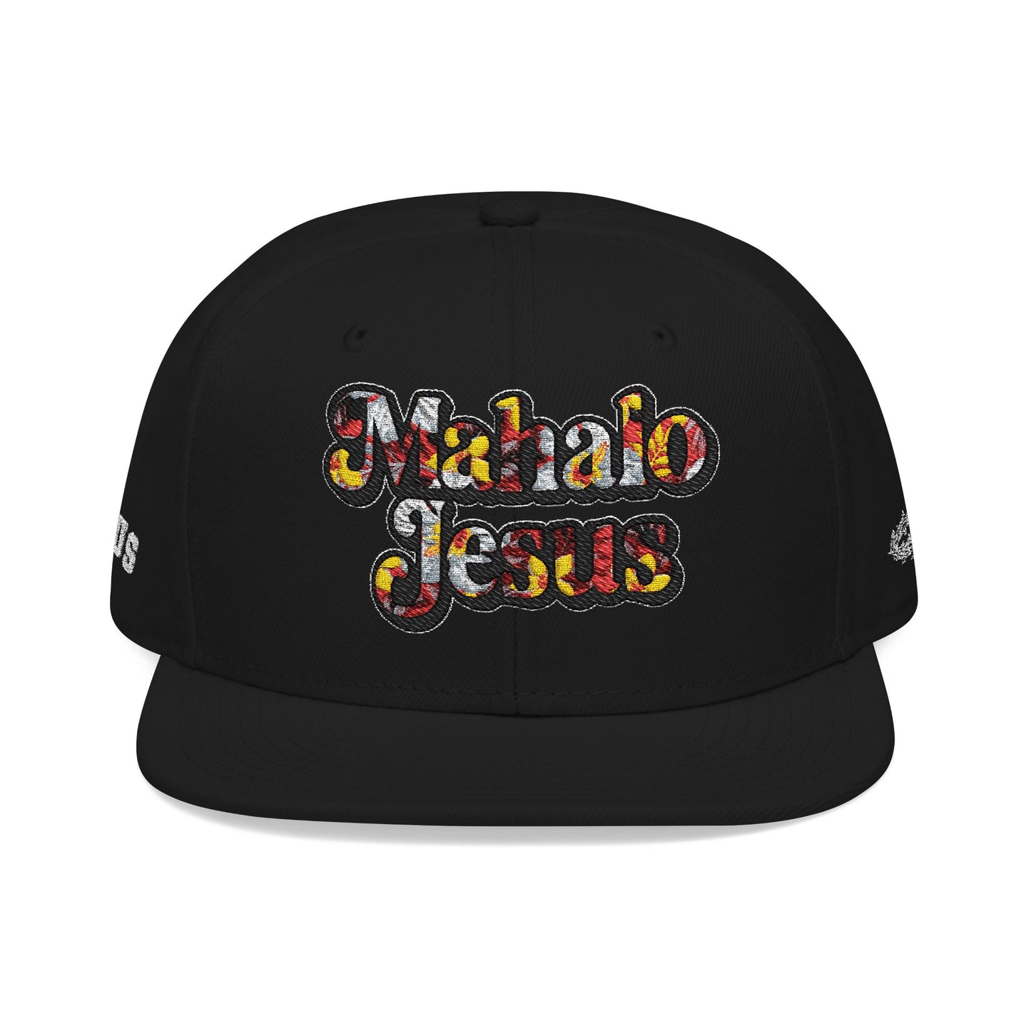 Mahalo Jesus Red Floral Design