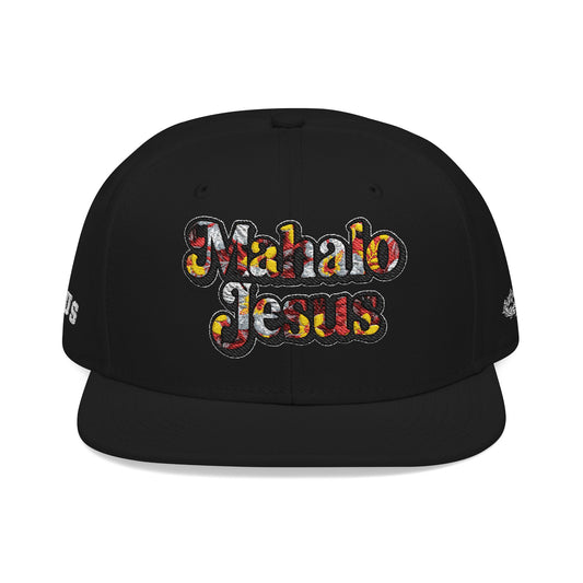 Mahalo Jesus Red Floral Design