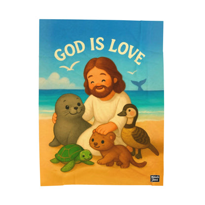 God is Love Plush Blanket