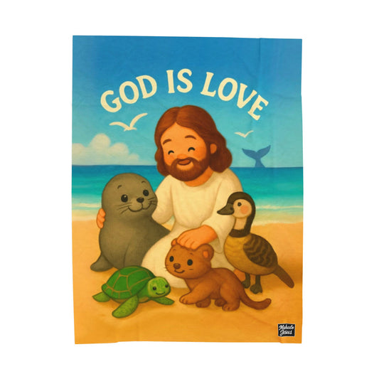 God is Love Plush Blanket