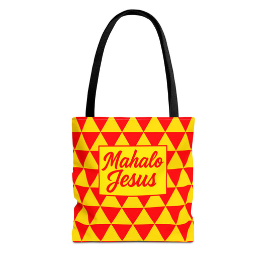 Red & Yellow Triangle Design Tote Bag