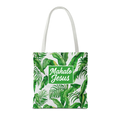 Mahalo Jesus Tote Bag Forest Design