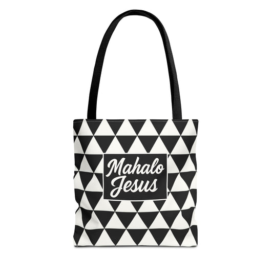 Black & White Triangle Design Tote Bag