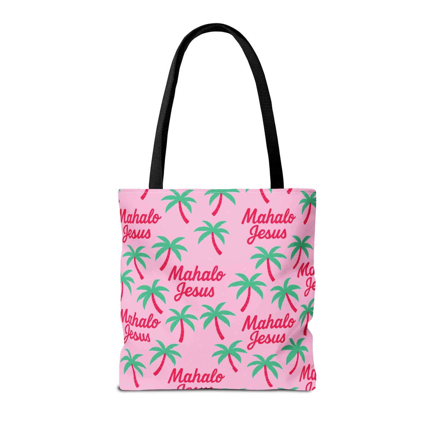 Mahalo Jesus Tote Bag Pink Design