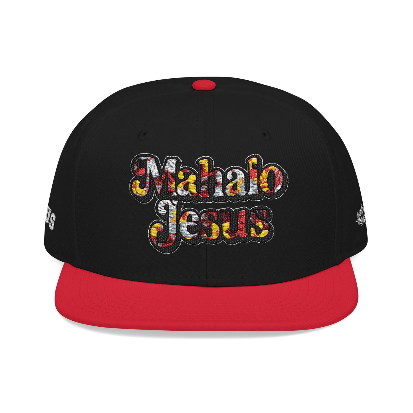 Mahalo Jesus Red Floral Design