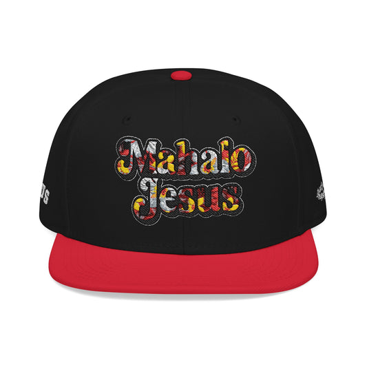 Mahalo Jesus Red Floral Design