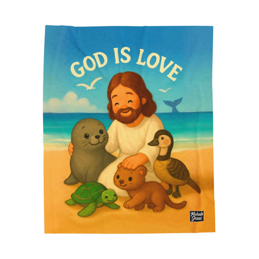 God is Love Plush Blanket