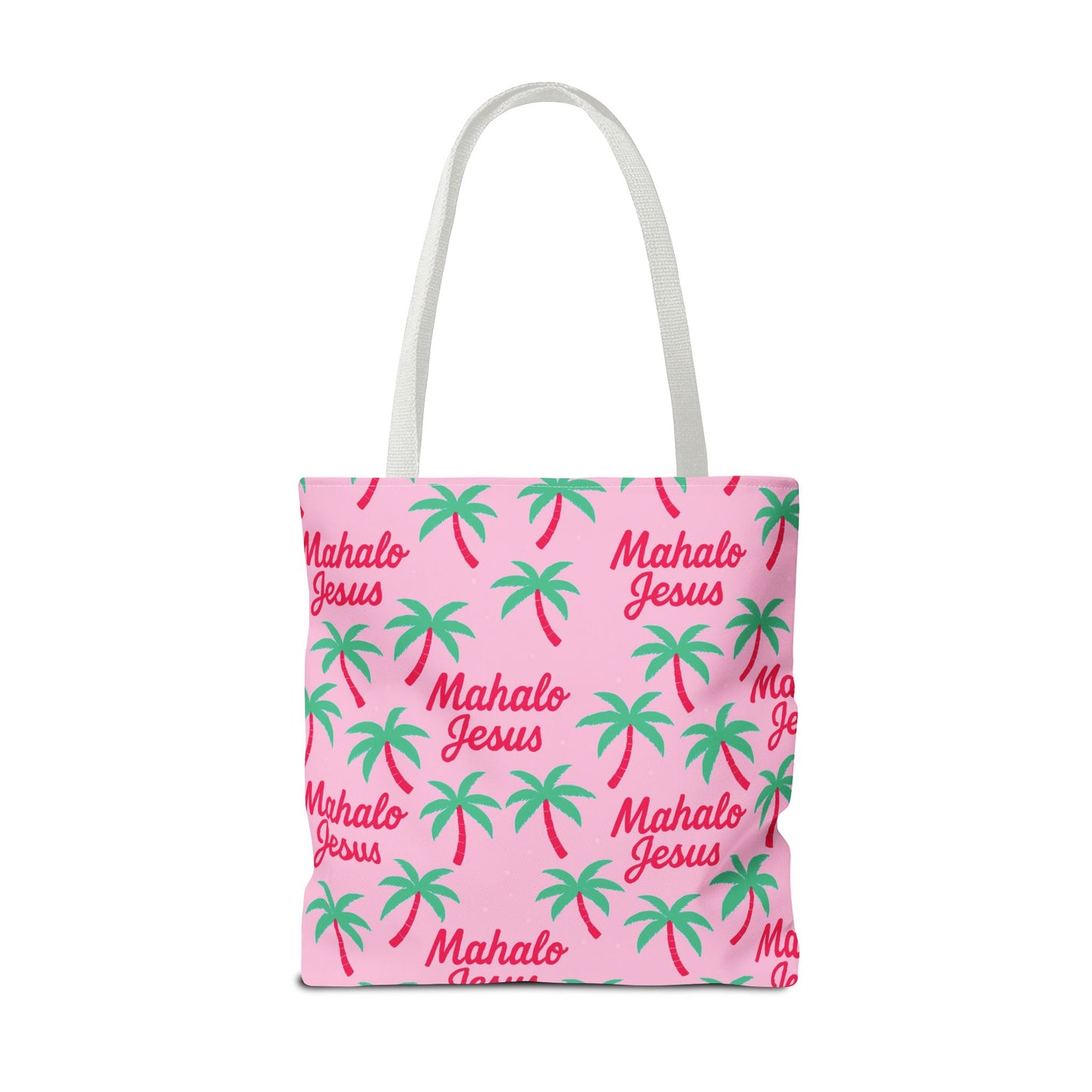 Mahalo Jesus Tote Bag Pink Design