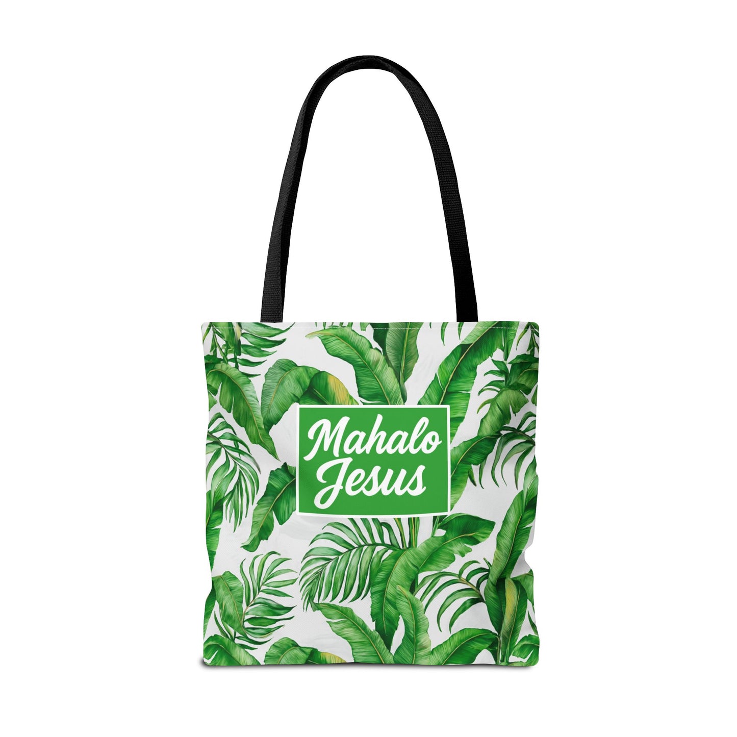 Mahalo Jesus Tote Bag Forest Design