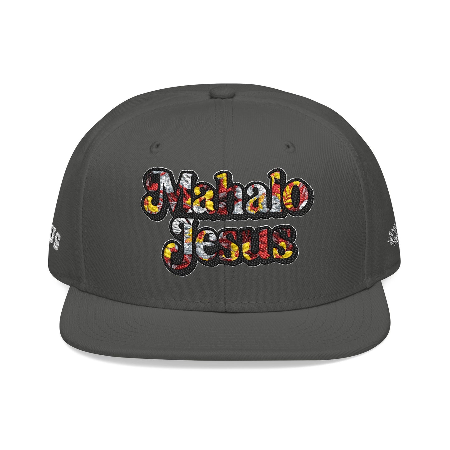 Mahalo Jesus Red Floral Design